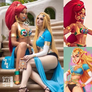 Urbosa and Zelda by Cutiepiesensei and Kira Kelly