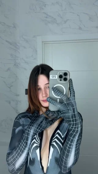 Black Suit Spider Man by Evelyn Rikany