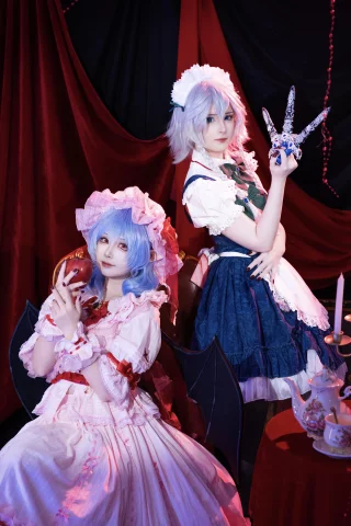 Remilia and Sakuya (Touhou Project) cosplay by 野蛮 and Milk