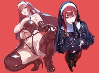 Latex nun Makima (hintobento)