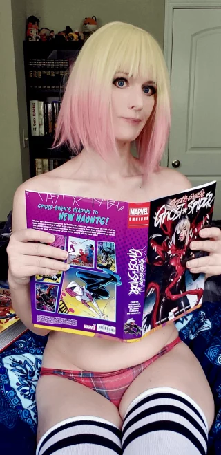 Spider-Gwen After the Mission by BunnyMina