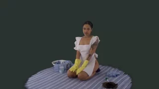 Nina White cosplays as Misha Takanashi from UzaMaid! (Spatial VR format)