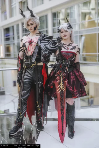 Sylus and MC from Love and Deepspace (dragonfeather.cos)