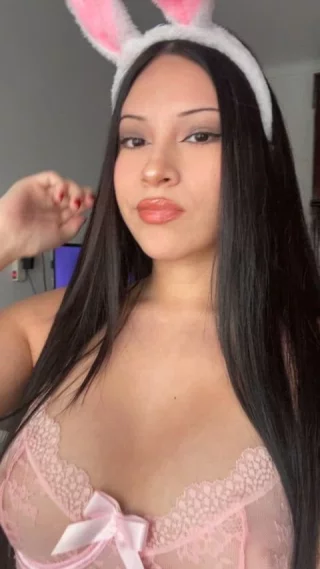 Do you want to have fun with this naughty bunny?