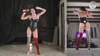 This bunnygirl isn\'t late for a sexy dance