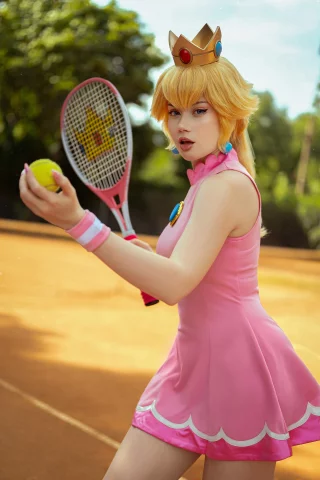 Princess Peach from Mario by Anastasia Komori