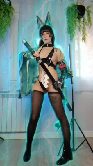 Miyabi Hoshimi strippin -! Zenless Zone Zero cosplay by Kerocchi