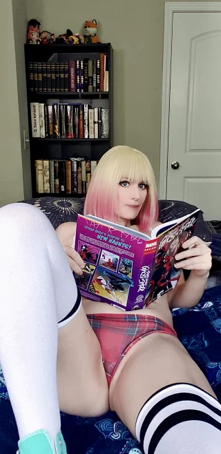 Spider-Gwen After the Mission by BunnyMina