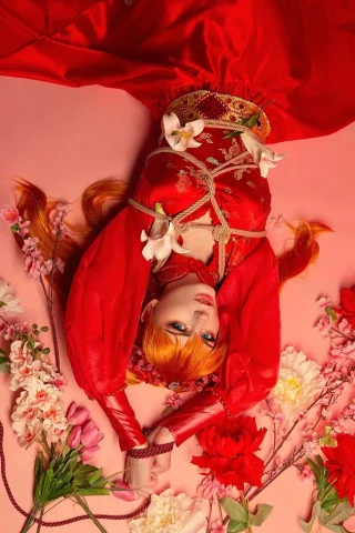 Asuka Langley in Kimono from Evangelion by AGflower