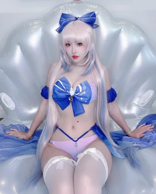 Sangonomiya Kokomi swimsuit, Genshin Impact by MissWarmJ