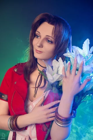 Aerith from Final Fantasy by AGflower