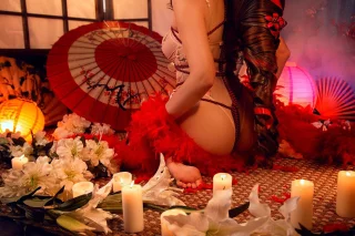 Aerith in Shibari from Final Fantasy by AGflower
