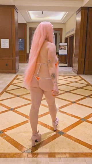 I did a micro bikini Anemone from Eureka Seven in public and was spotted by a hotel employee