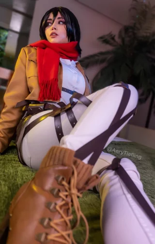 Mikasa from Attack on Titan by Aery Tiefling [OC]