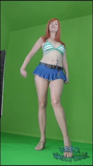 Nami from One Piece winning the shortest skirt contest