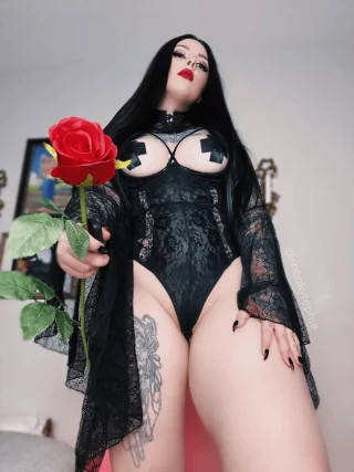 Lingerie Morticia Addams from The Addams Family by SpookyTephie