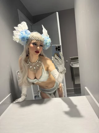 Imagine coming home to a hot Valkyrie, waiting for you like this