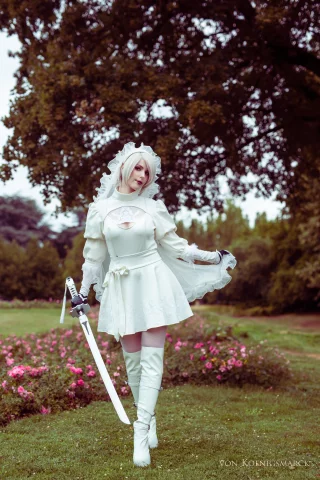 2B - White Dress [Nier:Automata] by (Natchan Cosplay)