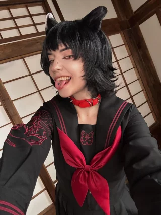 Izutsumi [Dungeon Meshi] school uniform by me (BakaFuwa)