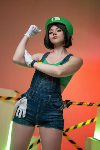 Fem Luigi from Mario by Anastasia Komori