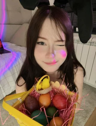 A cute bunny with a gift