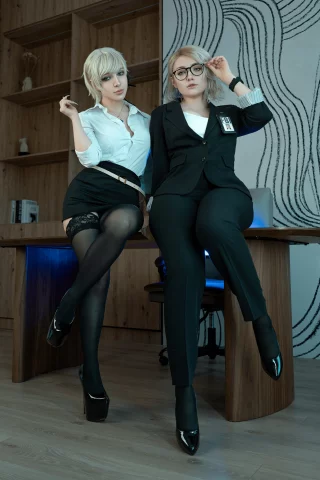 Garce Ashcroft and Sherry Birkin by CarryKey and Hioshicos [Resident Evil IX: Requiem]