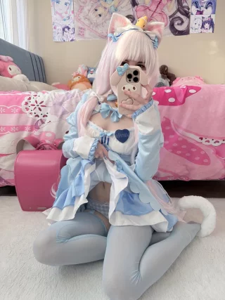 Carry this pale kitten like the princess she is