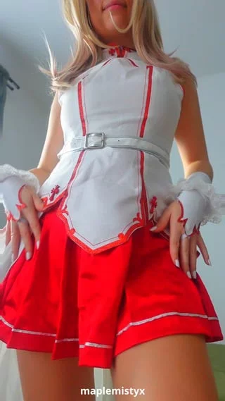 Asuna's upskirt view by me (maplemistyx) [Sword art online]