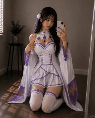 emilia cosplay rezero :D
