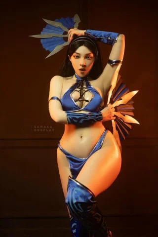 Kitana cosplay from Mortal Kombat by Sawaka