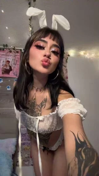 if you tell me ur last name this horny little innocent bunny girl will moan it for you ;)
