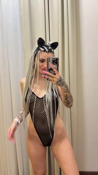When you finally find a bodysuit that matches your cat ears