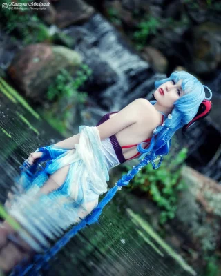Ganyu swimsuit from Genshin Impact by vicia_cosplay