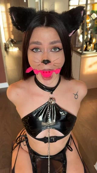Horny kitty ready to do anything for her owner