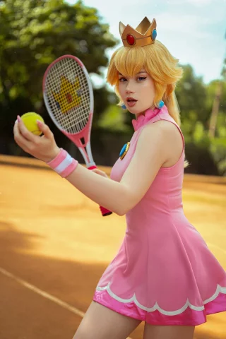 Princess Peach from Mario by Anastasia Komori