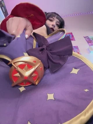cosplay girl hot riding