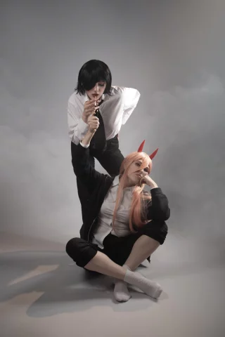 Himeno & Power cosplay by Luna, KindnessKindi