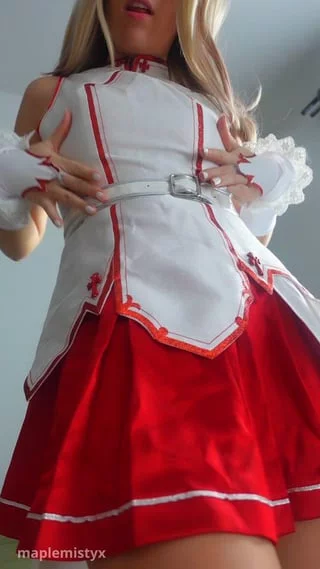 Asuna upskirt view (maplemistyx) [Sword art Online]