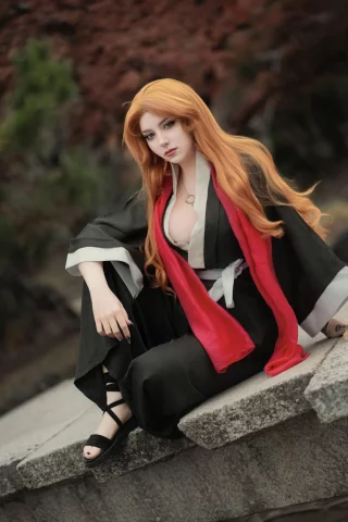 Cosplayed hot nd kawaii Rangiku Matsumoto from Bleach (Kuroitsne)