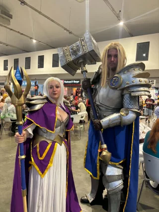 Me (klusek_cosplay) and my wife (viruss_cosplay) as Arthas and Jaina from Warcraft