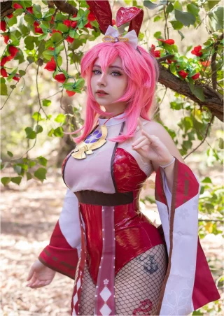 yae miko from genshin impact by Yuno